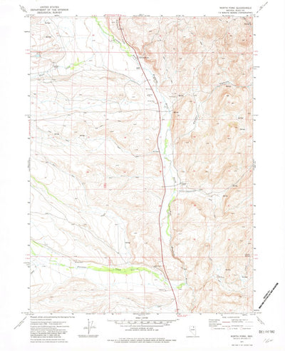 United States Geological Survey North Fork, NV (1971, 24000-Scale) digital map