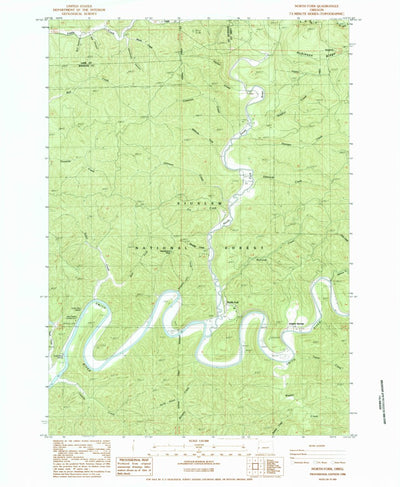 United States Geological Survey North Fork, OR (1984, 24000-Scale) digital map