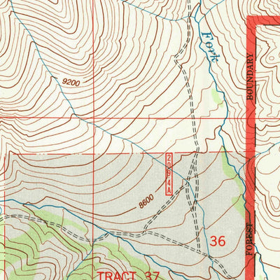 United States Geological Survey North Fork Pickett Creek, WY (1991, 24000-Scale) digital map