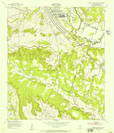 United States Geological Survey North Fort Hood, TX (1947, 24000-Scale) digital map