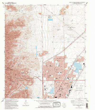 United States Geological Survey North Franklin Mountain, TX (1995, 24000-Scale) digital map