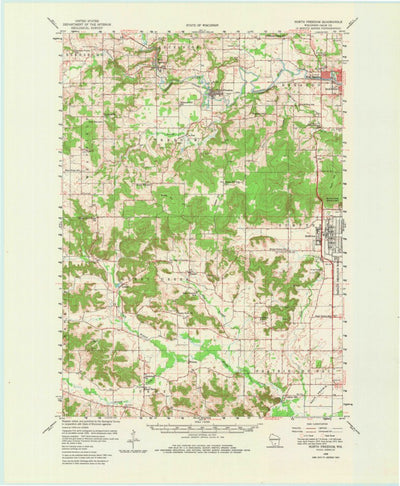 United States Geological Survey North Freedom, WI (1958, 62500-Scale) digital map