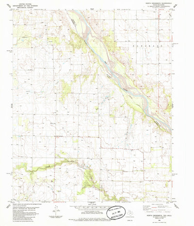 United States Geological Survey North Groesbeck, TX-OK (1985, 24000-Scale) digital map