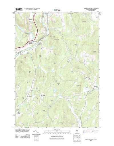 United States Geological Survey North Hartland, VT-NH (2012, 24000-Scale) digital map