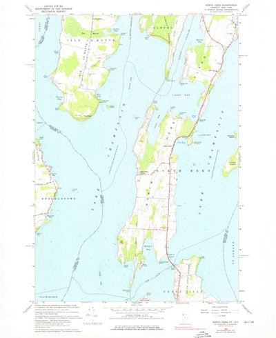 United States Geological Survey North Hero, VT-NY (1966, 24000-Scale) digital map