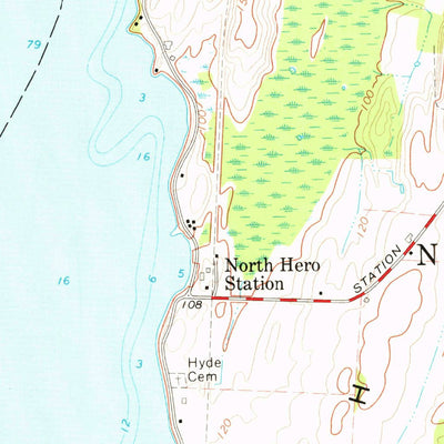 United States Geological Survey North Hero, VT-NY (1966, 24000-Scale) digital map