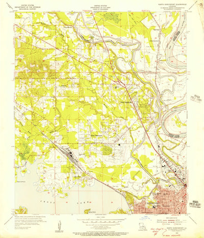 United States Geological Survey North Highlands, LA (1955, 24000-Scale) digital map