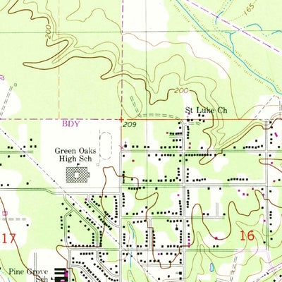 United States Geological Survey North Highlands, LA (1980, 24000-Scale) digital map