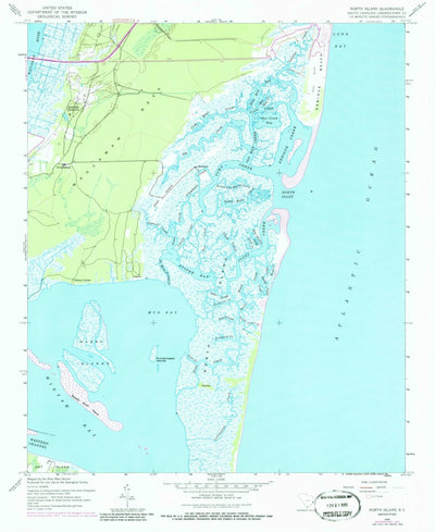 United States Geological Survey North Island, SC (1942, 24000-Scale) digital map