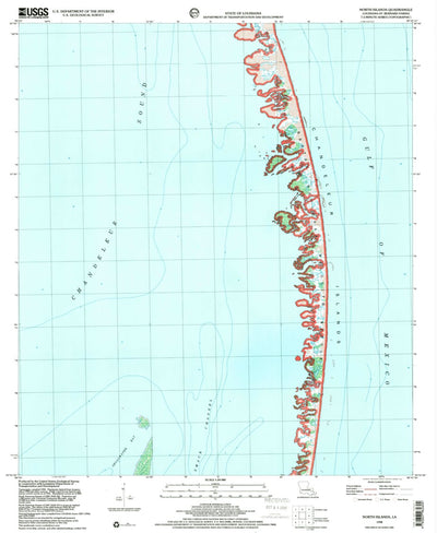 United States Geological Survey North Islands, LA (1998, 24000-Scale) digital map