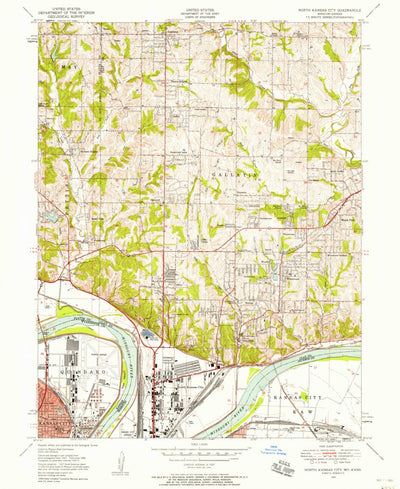 United States Geological Survey North Kansas City, MO-KS (1948, 24000-Scale) digital map