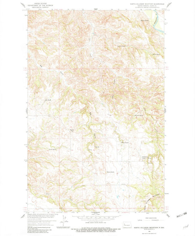 United States Geological Survey North Killdeer Mountain, ND (1958, 24000-Scale) digital map