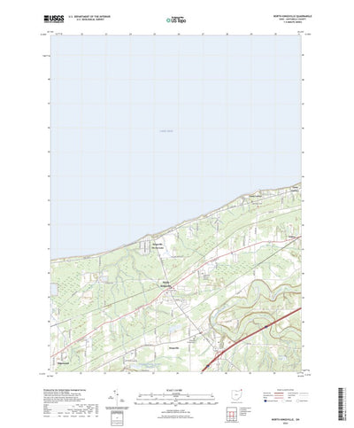 United States Geological Survey North Kingsville, OH (2023, 24000-Scale) digital map