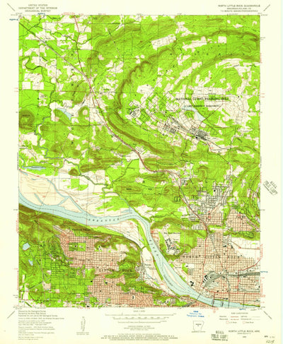United States Geological Survey North Little Rock, AR (1954, 24000-Scale) digital map