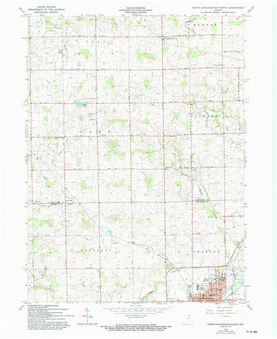 United States Geological Survey North Manchester North, IN (1962, 24000-Scale) digital map