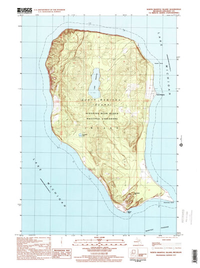 United States Geological Survey North Manitou Island, MI (1997, 24000-Scale) digital map