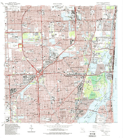 United States Geological Survey North Miami, FL (1988, 24000-Scale) digital map