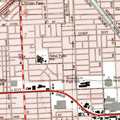United States Geological Survey North Miami, FL (1988, 24000-Scale) digital map