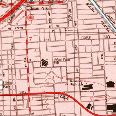 United States Geological Survey North Miami, FL (1994, 24000-Scale) digital map