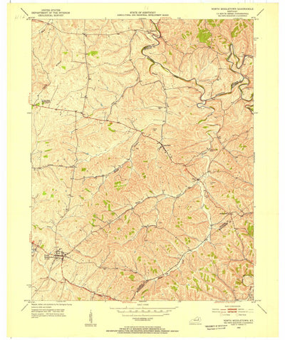 United States Geological Survey North Middletown, KY (1952, 24000-Scale) digital map