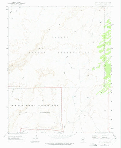 United States Geological Survey North Mill Well, AZ (1972, 24000-Scale) digital map