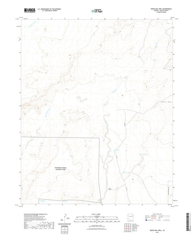 United States Geological Survey North Mill Well, AZ (2021, 24000-Scale) digital map