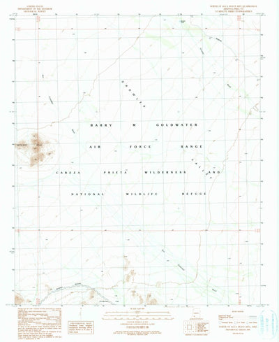 United States Geological Survey North Of Agua Dulce Mountains, AZ (1990, 24000-Scale) digital map