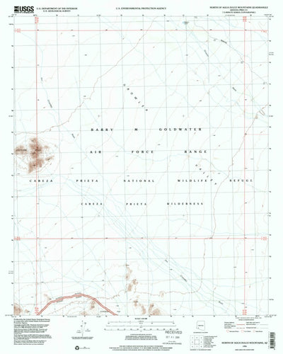 United States Geological Survey North Of Agua Dulce Mountains, AZ (1996, 24000-Scale) digital map