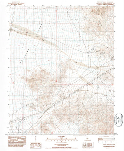 United States Geological Survey North Of Baker, CA (1983, 24000-Scale) digital map
