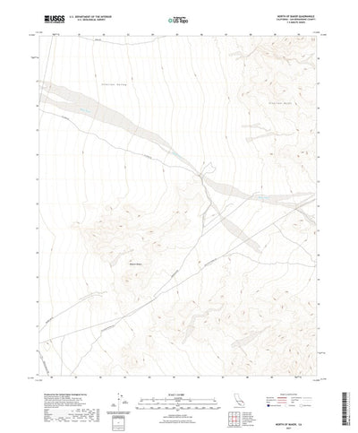 United States Geological Survey North of Baker, CA (2021, 24000-Scale) digital map