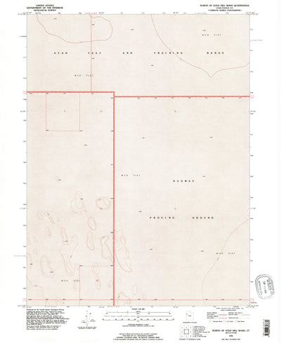 United States Geological Survey North Of Gold Hill Wash, UT (1993, 24000-Scale) digital map