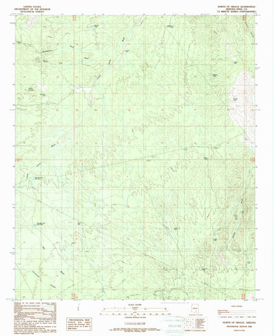 United States Geological Survey North Of Oracle, AZ (1988, 24000-Scale) digital map