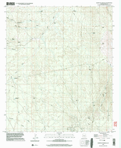 United States Geological Survey North Of Oracle, AZ (1996, 24000-Scale) digital map
