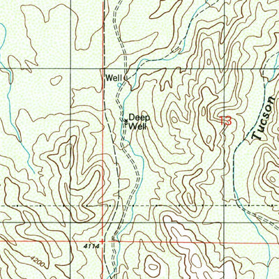 United States Geological Survey North Of Oracle, AZ (1996, 24000-Scale) digital map