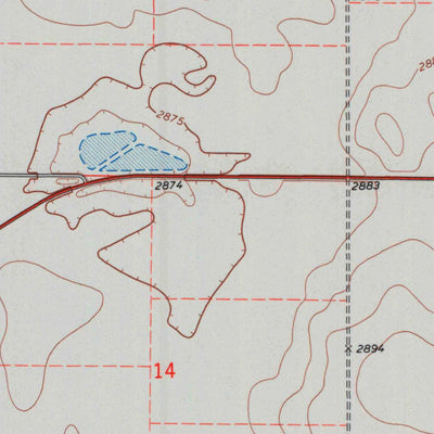 United States Geological Survey North Of Pierceville, KS (1974, 24000-Scale) digital map