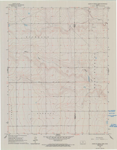 United States Geological Survey North Of Shirley Creek, KS (1966, 24000-Scale) digital map