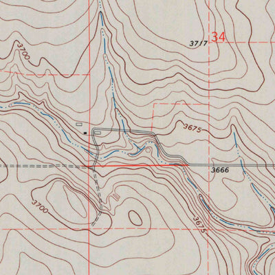 United States Geological Survey North Of Tribune, KS (1970, 24000-Scale) digital map