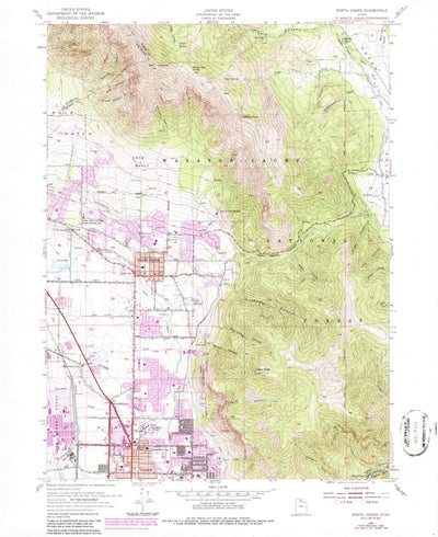 United States Geological Survey North Ogden, UT (1955, 24000-Scale) digital map