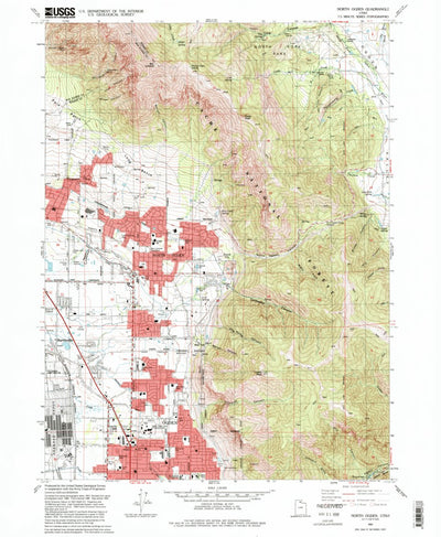 United States Geological Survey North Ogden, UT (1992, 24000-Scale) digital map
