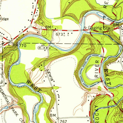 United States Geological Survey North Olmsted, OH (1953, 24000-Scale) digital map