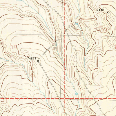 United States Geological Survey North Packsaddle Canyon, WY (1986, 24000-Scale) digital map
