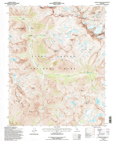 United States Geological Survey North Palisade, CA (1994, 24000-Scale) digital map