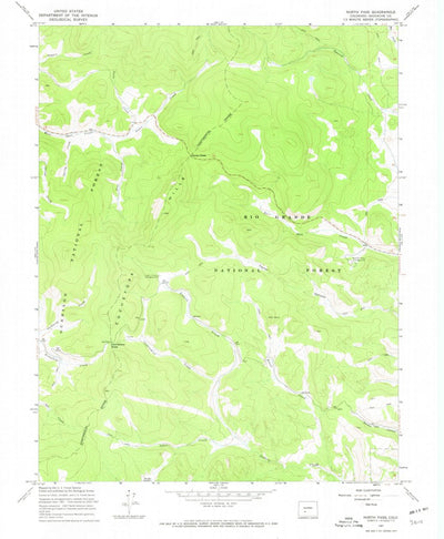 United States Geological Survey North Pass, CO (1967, 24000-Scale) digital map