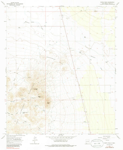 United States Geological Survey North Peak, NM (1965, 24000-Scale) digital map