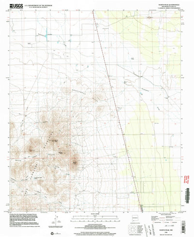 United States Geological Survey North Peak, NM (1996, 24000-Scale) digital map
