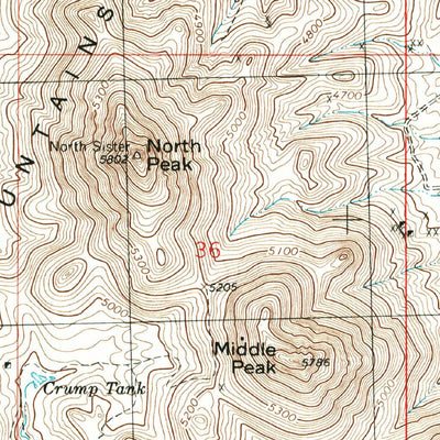 United States Geological Survey North Peak, NM (1996, 24000-Scale) digital map