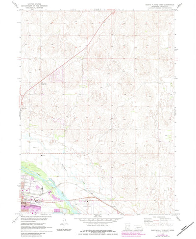 United States Geological Survey North Platte East, NE (1970, 24000-Scale) digital map