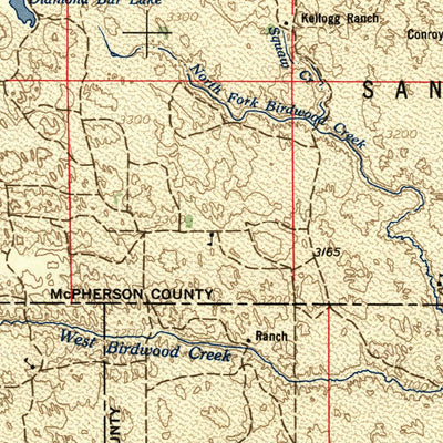 United States Geological Survey North Platte, NE (1957, 250000-Scale) digital map