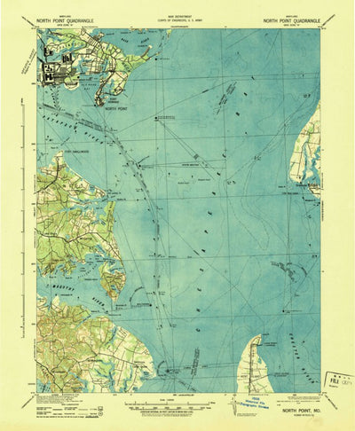 United States Geological Survey North Point, MD (1943, 62500-Scale) digital map