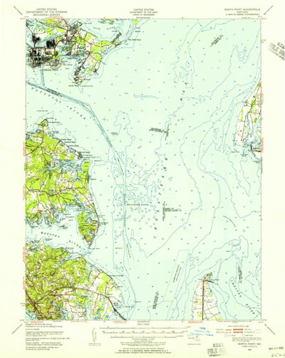United States Geological Survey North Point, MD (1947, 62500-Scale) digital map